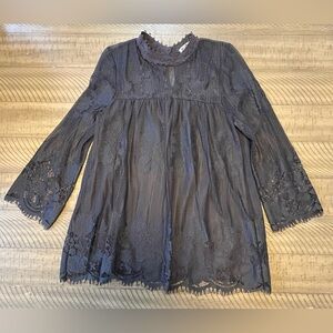 Chance or Fate Size Medium Lace Top Gray